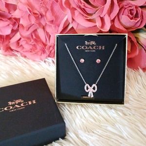 🆕Coach Necklace & Earring Set